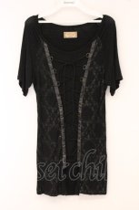 画像1: STEAM / フロントレースアップTシャツ  ブラック O-26-05-25-069-HN-TO-OW-OS (1)
