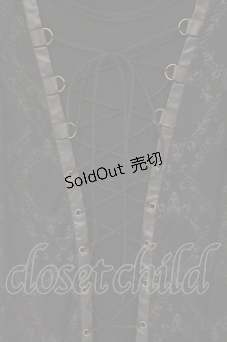 画像2: STEAM / フロントレースアップTシャツ  ブラック O-26-05-25-069-HN-TO-OW-OS (2)