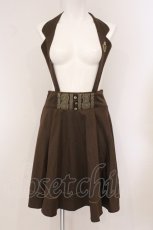 画像1: axes femme / 刺繍入りサススカート M ブラウン O-26-05-25-071-AX-SK-OW-OS (1)