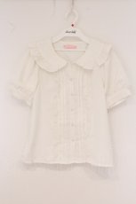 画像1: Honey Cinnamon / レース切り替えブラウス F シロ O-26-05-25-076-LO-BL-OW-OS (1)