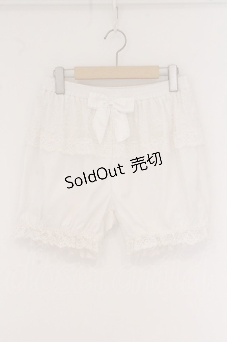 画像1: Princess Flower Garden / 3部丈ドロワーズ L~LL シロ O-26-05-25-082-LO-TO-OW-OS (1)