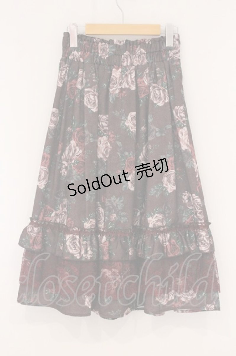 画像4: axes femme / 20th/ローズ柄スカート F ワイン O-26-05-25-083-AX-SK-IG-OS (4)