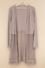 画像1: axes femme / UVカットレース切替カーデ F ラベンダー O-26-05-25-087-AX-TO-IG-OS (1)