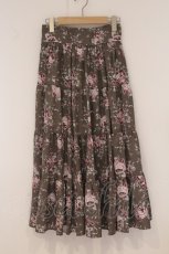 画像1: axes femme / ブーケ柄スカート  カーキベージュ系 O-26-05-25-098-AX-SK-IG-OS (1)