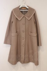 画像1: Fi.n.t / ローズ刺繍ビッグカラーコート  ピンクベージュ O-26-05-25-099-CA-CO-IG-OS (1)