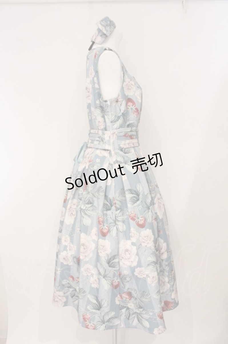 画像4: Forest Wardrobe（海外ロリータブランド） / 森林のかご2.0 花柄ジャンパースカートセット  白ばら＆いちご O-26-05-25-016-LO-OP-IG-ZH (4)
