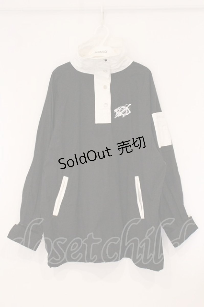 画像1: KRY CLOTHING / 「BARAM」オーバーサイズトップス  ブラック×ホワイト O-26-05-25-023-PU-TO-IG-ZI (1)