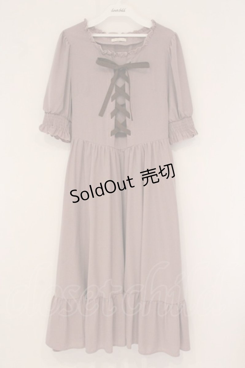 画像1: m petit by misako / AMレースアップワンピース M ピンク O-26-05-26-027-LO-OP-OW-OS (1)