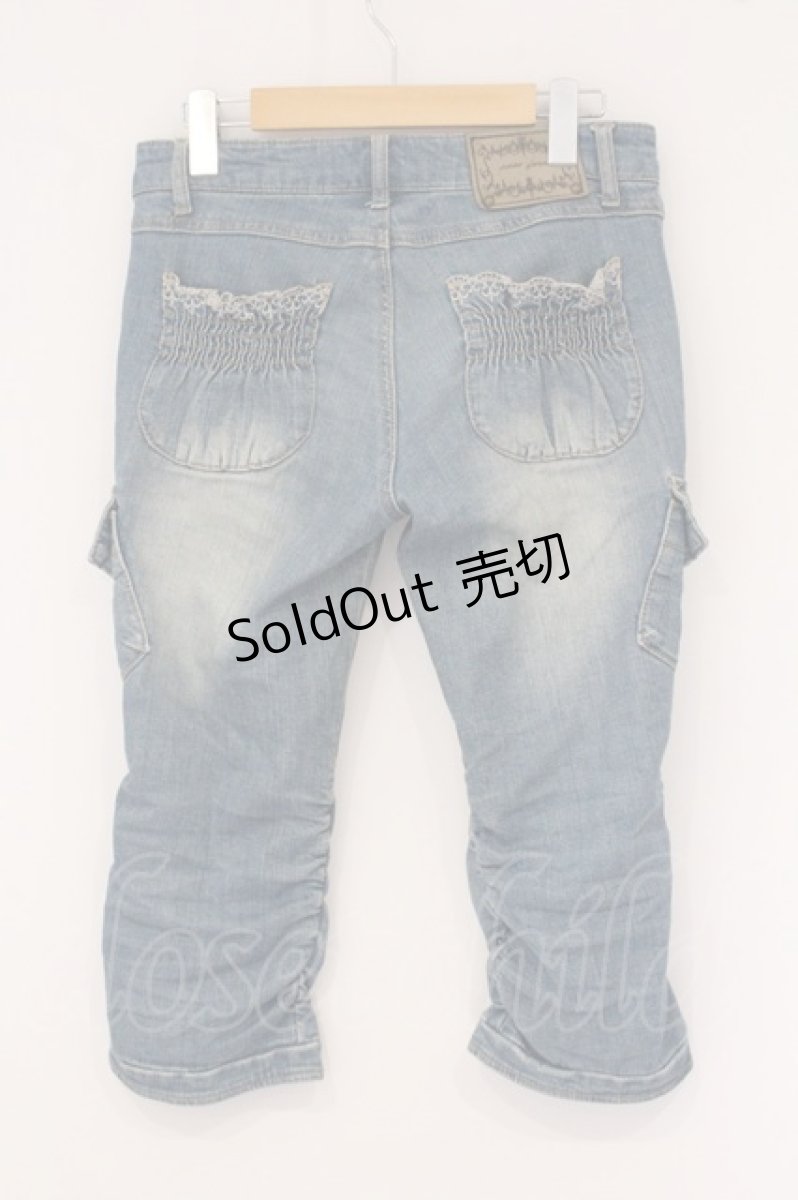 画像3: axes femme / デニムカーゴパンツ S ブルー O-26-05-26-070-AX-PA-OW-ZT533 (3)