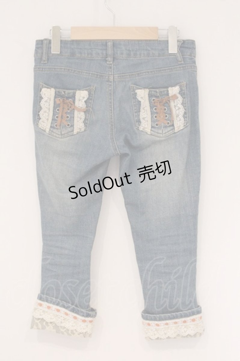 画像3: axes femme / ポケットレースアップデニムパンツ S ブルー O-26-05-26-071-AX-PA-OW-ZT533 (3)