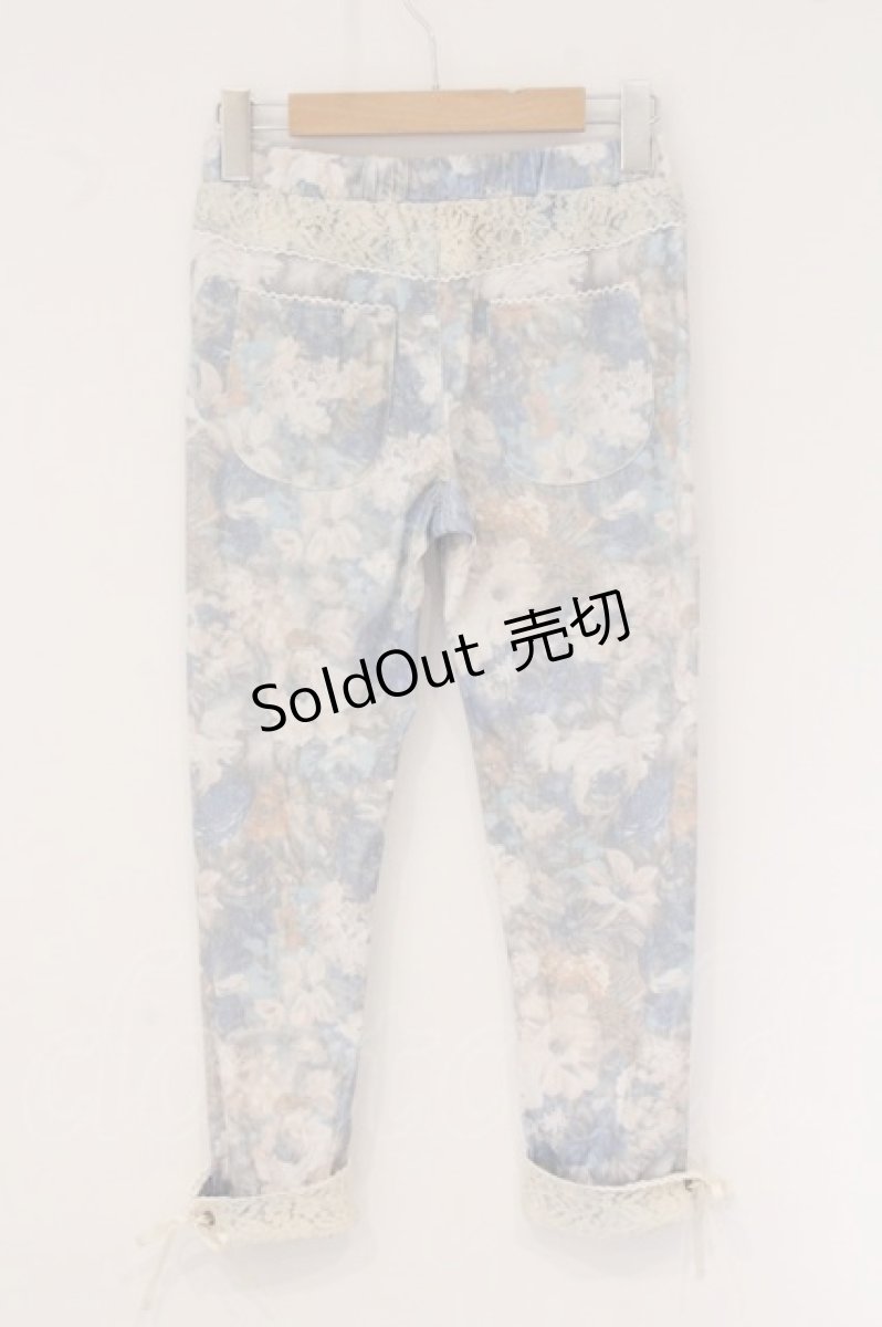 画像3: axes femme / 花柄カットソーパンツ M ブルー O-26-05-26-078-AX-PA-OW-ZT533 (3)