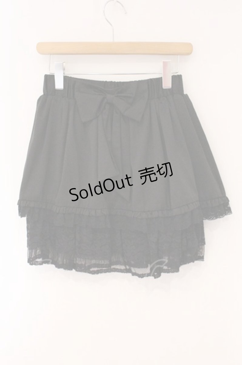 画像3: axes femme / 裾レースサテンスカート M クロ O-26-05-26-081-AX-SK-OW-OS (3)