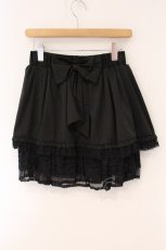 画像3: axes femme / 裾レースサテンスカート M クロ O-26-05-26-081-AX-SK-OW-OS (3)
