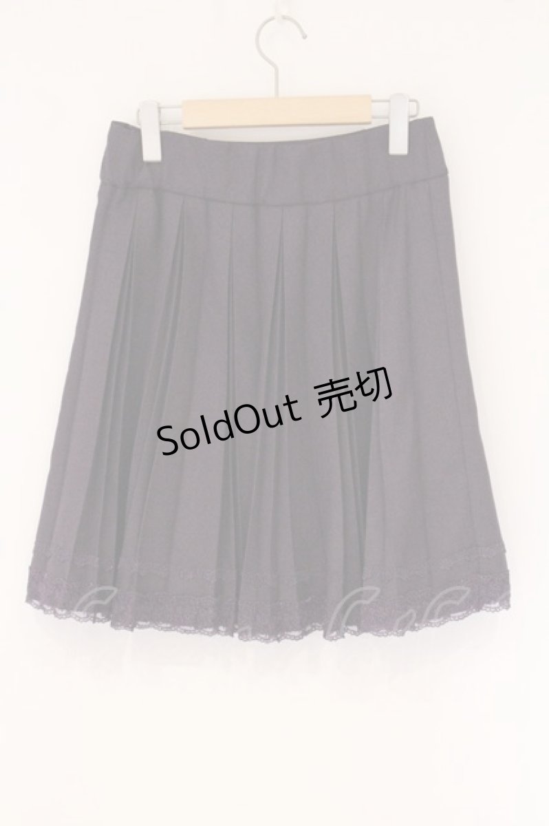 画像3: axes femme / 裾レース使いプリーツスカート M パープル O-26-05-26-084-AX-SK-OW-OS (3)