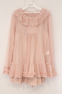 ピンクハウスチュールチュニック PINK HOUSE / ソフトチュールチュニックブラウス ピンク O-26-05-26