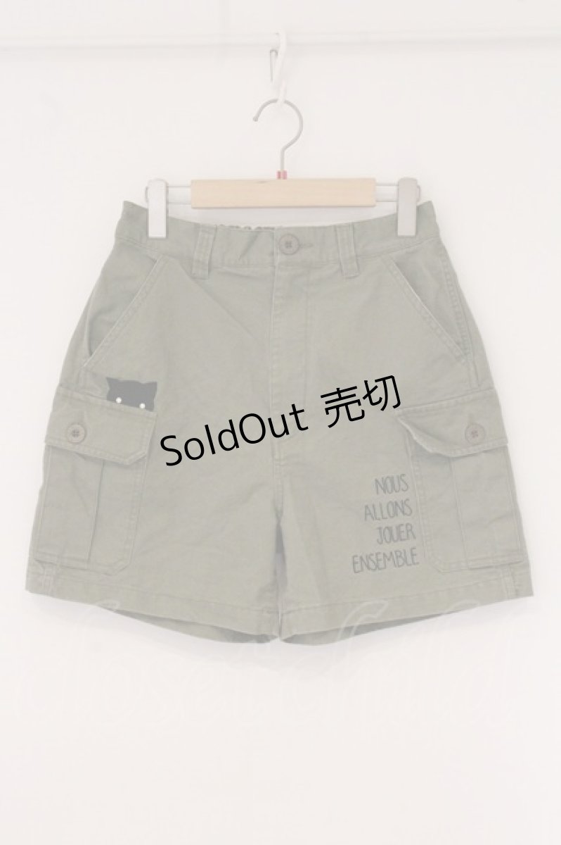 画像1: Rydia / コビニャー刺繍ショートパンツ M カーキグリーン O-26-05-26-092-PU-PA-OW-ZI (1)