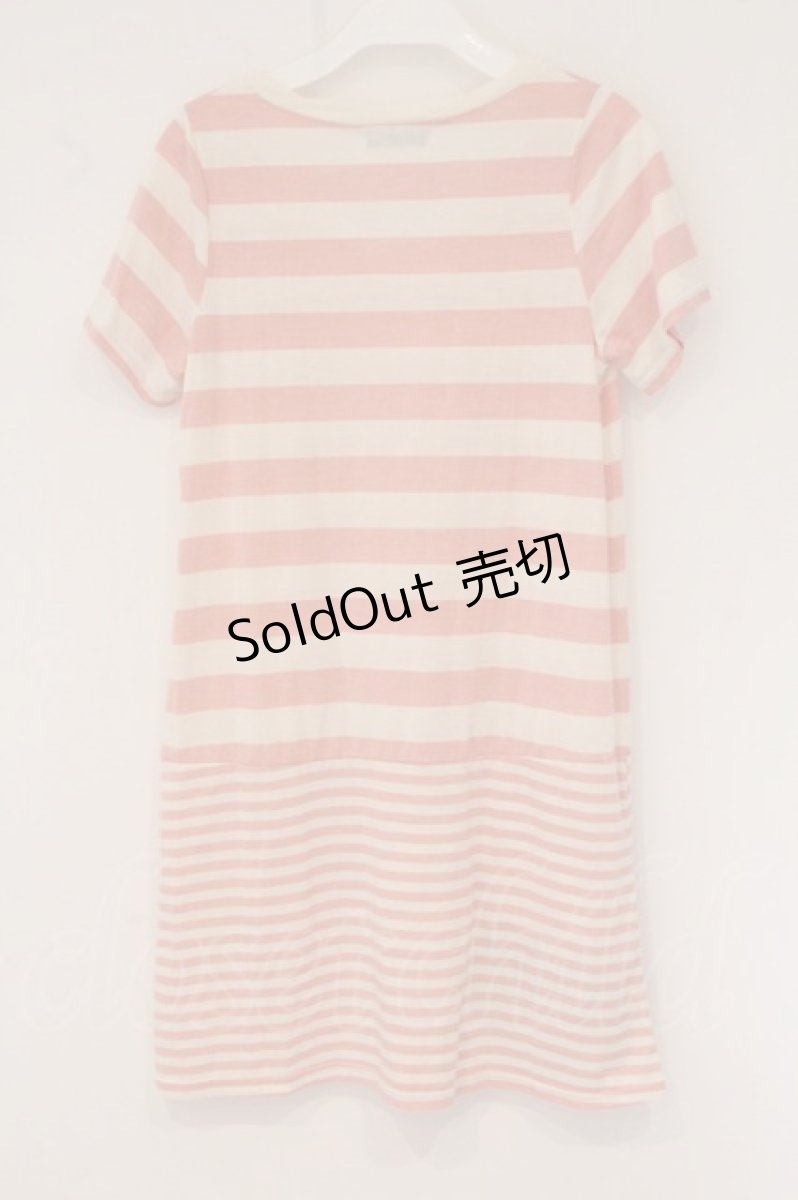 画像3: Rydia / MiaouボーダーTシャツ M ピンク O-26-05-26-097-PU-TO-OW-OS (3)