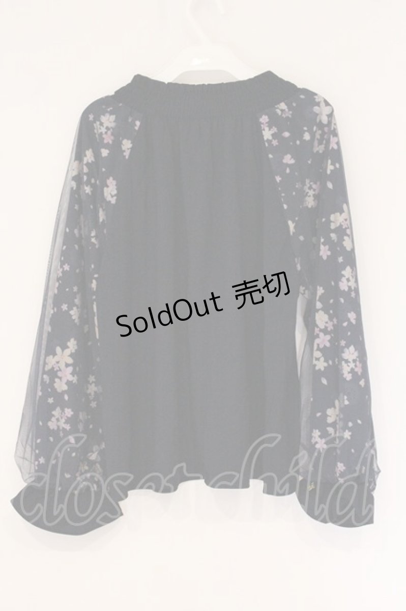 画像3: axes femme / ブルーミングサクラブラウス F ネイビー O-26-05-26-106-AX-BL-IG-OS (3)