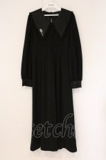 画像1: EATME / BIGカラー開襟マキシワンピース S クロ O-26-05-26-115-LO-OP-OW-OS (1)