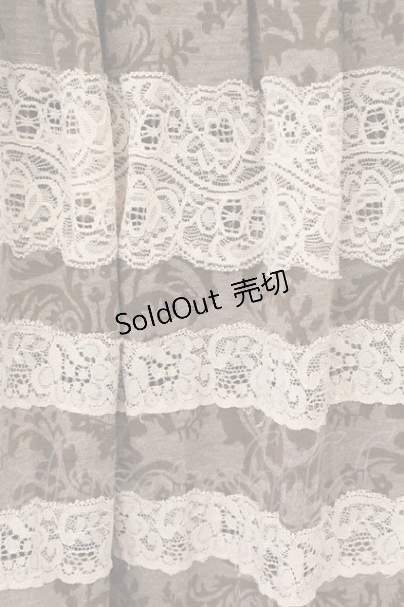 画像2: Rozen Kavalier / レース配色キャミチュニック  カーキ×ブラウン O-26-05-26-124-OO-TO-OW-OS (2)