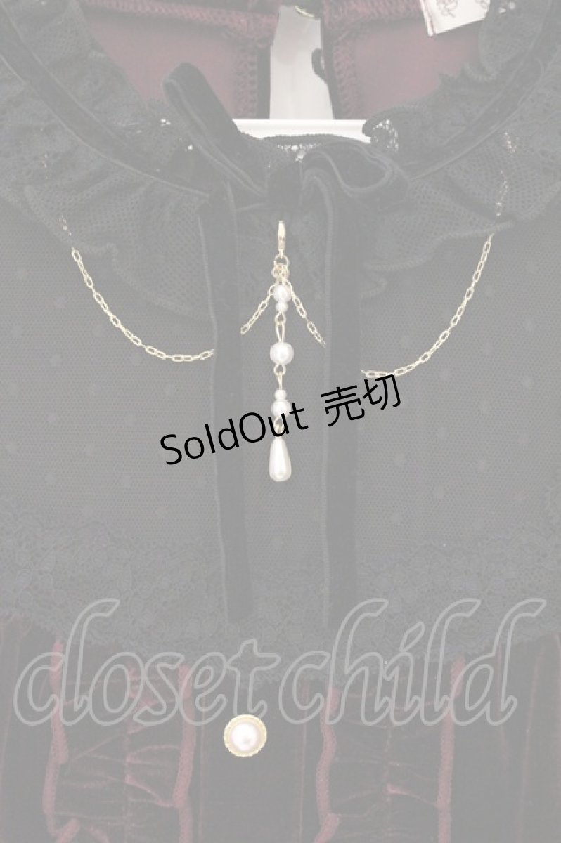 画像2: axes femme / ブロッキングベロアプルオーバー F ワイン O-26-05-26-015-AX-TO-YM-OS (2)