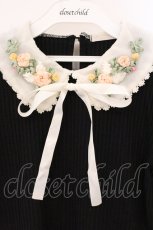画像2: axes femme POETIQUE / フラワーリボン刺繍襟プルオーバー M クロ O-26-05-28-033-AX-TO-OW-OS (2)