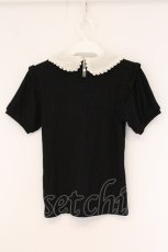 画像3: axes femme POETIQUE / フラワーリボン刺繍襟プルオーバー M クロ O-26-05-28-033-AX-TO-OW-OS (3)
