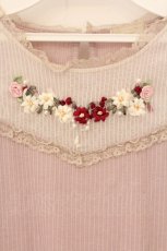 画像2: axes femme POETIQUE / ブーケリボン刺繍リブプルオーバー M ピンク O-26-05-28-037-AX-TO-OW-OS (2)