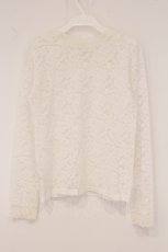 画像3: axes femme / パール&ラインストーン総レーストップス M シロ O-26-05-28-057-AX-TO-OW-OS (3)
