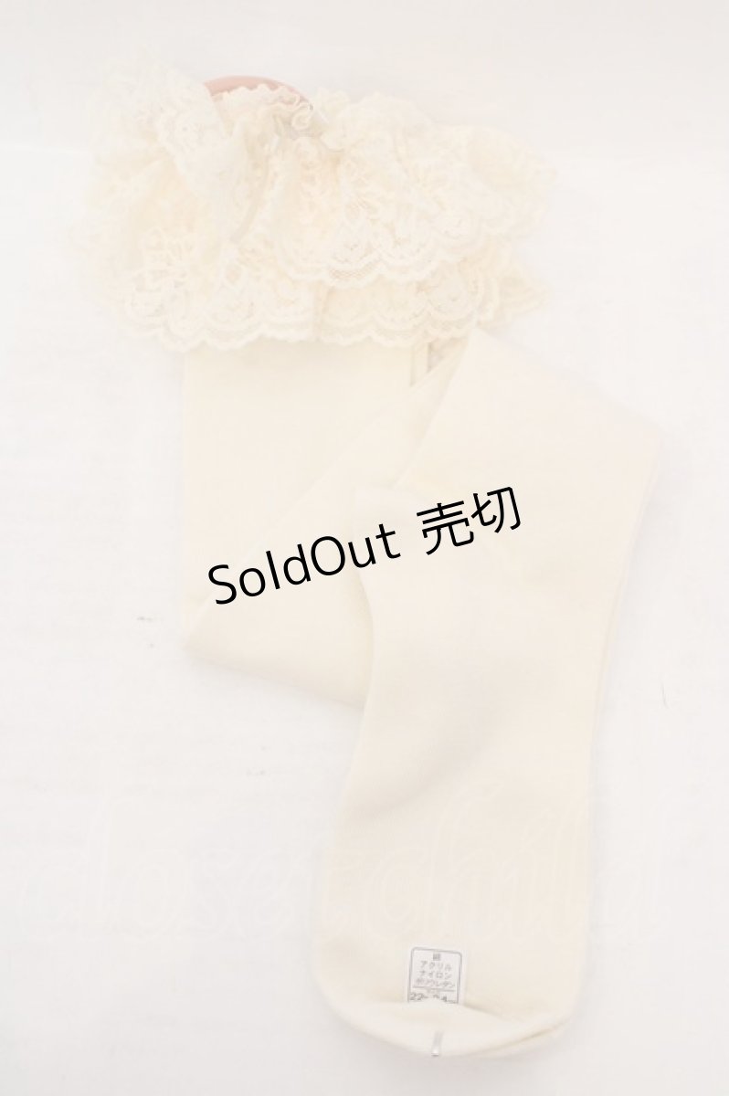 画像2: metamorphose / ラッセルレースオーバーニーソックス  生成り O-26-05-28-1022-ME-ZA-IG-OS (2)