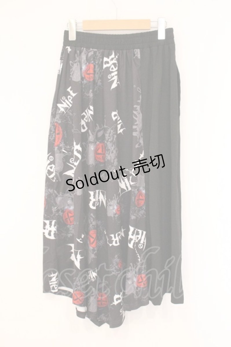 画像3: NieR Clothing / 切り替えロングスカート  ブラック O-26-05-28-066-PU-SK-YM-ZI (3)