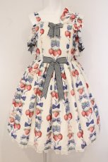 画像1: Angelic Pretty / Strawberry Dollジャンパースカートset  オフシロ×ブルー O-26-05-28-072-AP-OP-IG-OS (1)