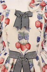 画像2: Angelic Pretty / Strawberry Dollジャンパースカートset  オフシロ×ブルー O-26-05-28-072-AP-OP-IG-OS (2)
