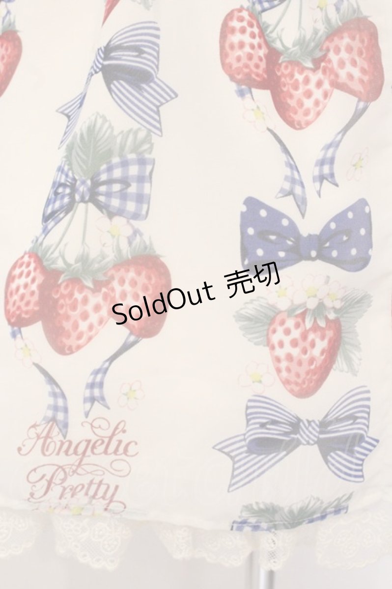 画像4: Angelic Pretty / Strawberry Dollジャンパースカートset  オフシロ×ブルー O-26-05-28-072-AP-OP-IG-OS (4)