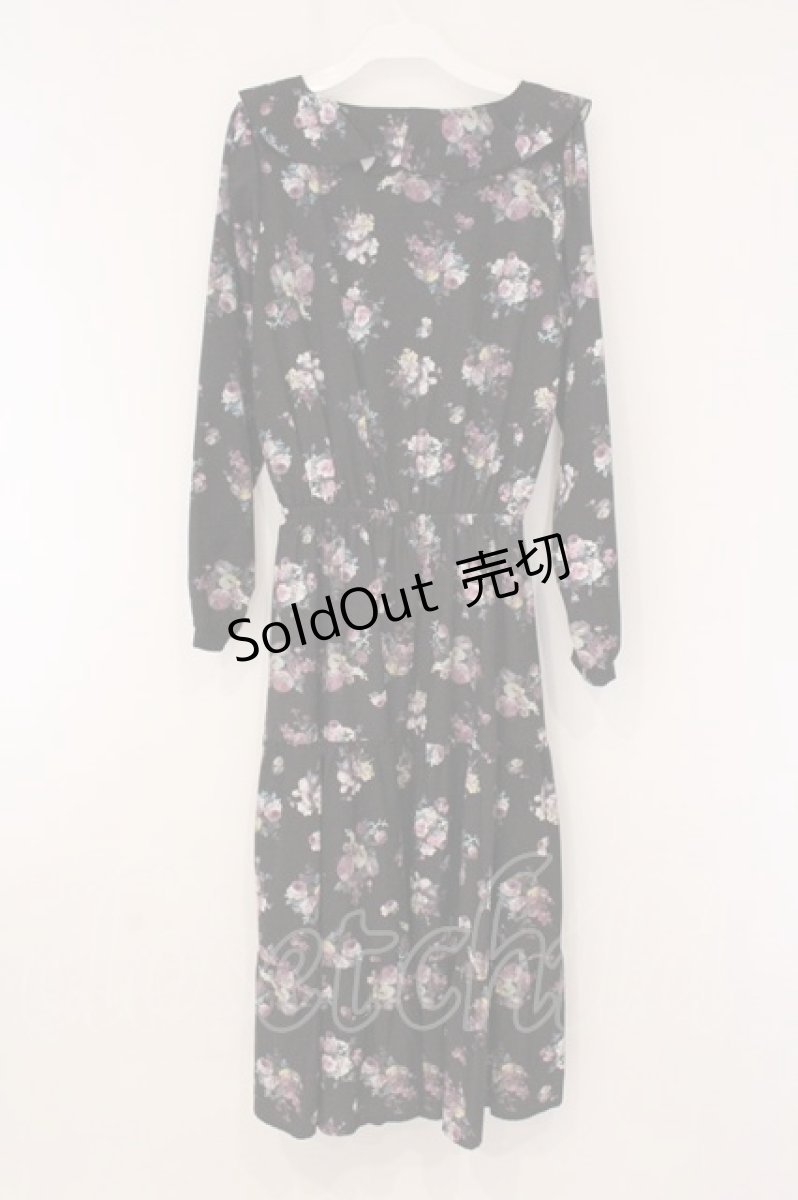 画像3: axes femme / 花柄ロングワンピース M クロ O-26-05-28-007-AX-OP-OW-ZT062 (3)