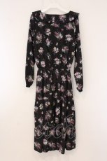 画像3: axes femme / 花柄ロングワンピース M クロ O-26-05-28-007-AX-OP-OW-OS (3)