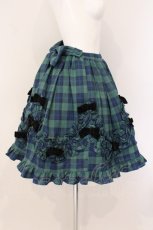 画像3: Chalmiere / タータンチェックスカート  グリーン O-26-05-28-080-AX-SK-IG-OS (3)