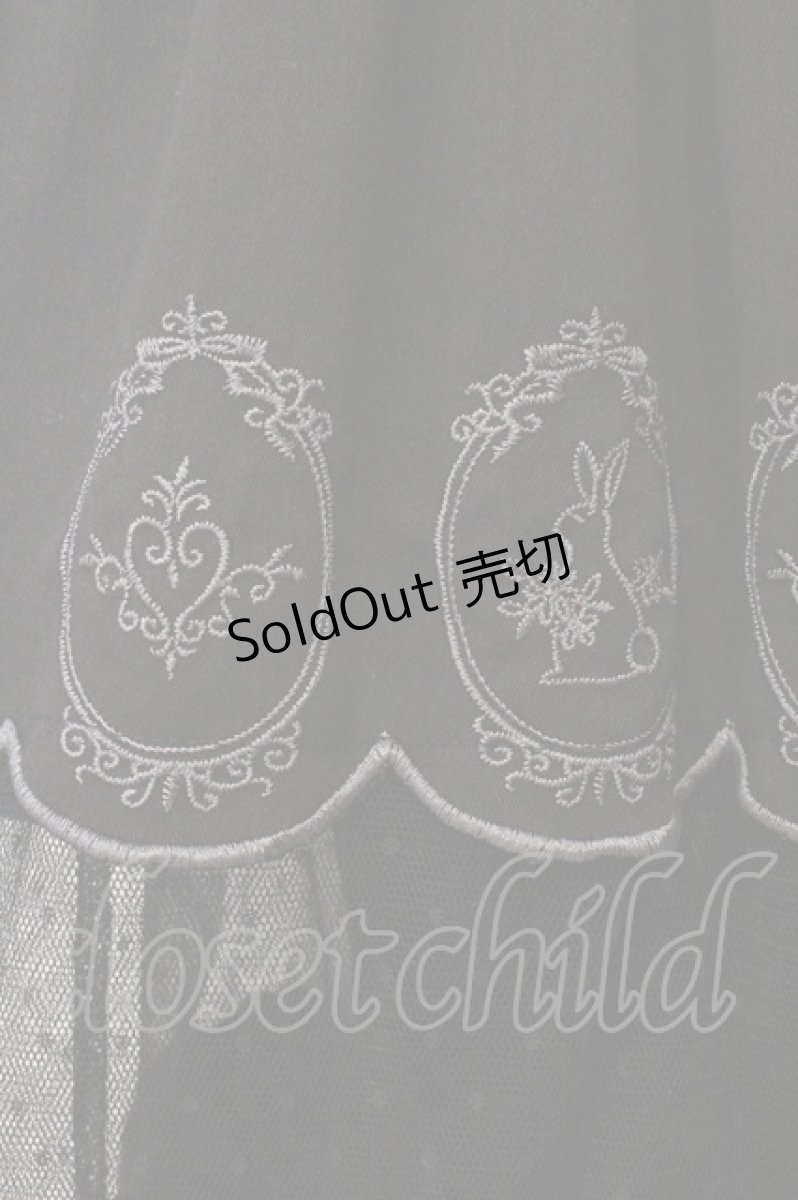 画像2: axes femme POETIQUE / イースターラビット刺繍ワンピース M クロ O-26-05-28-009-AX-OP-OW-OS (2)