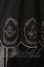 画像2: axes femme POETIQUE / イースターラビット刺繍ワンピース M クロ O-26-05-28-009-AX-OP-OW-OS (2)