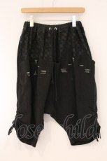 画像1: Sixh / ネコフェイスサルエルハーフパンツ  ブラック O-26-05-28-083-HN-PA-IG-OS (1)