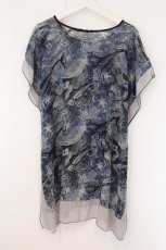 画像3: Rozen Kavalier / 総柄シフォンチュニック  ブルー×グレー O-26-05-28-001-OO-TO-OW-OS (3)