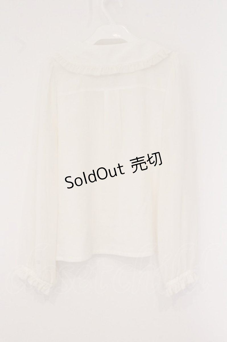 画像3: axes femme POETIQUE / 襟花刺繍ブラウス  オフシロ O-26-05-28-089-AX-BL-IG-OS (3)