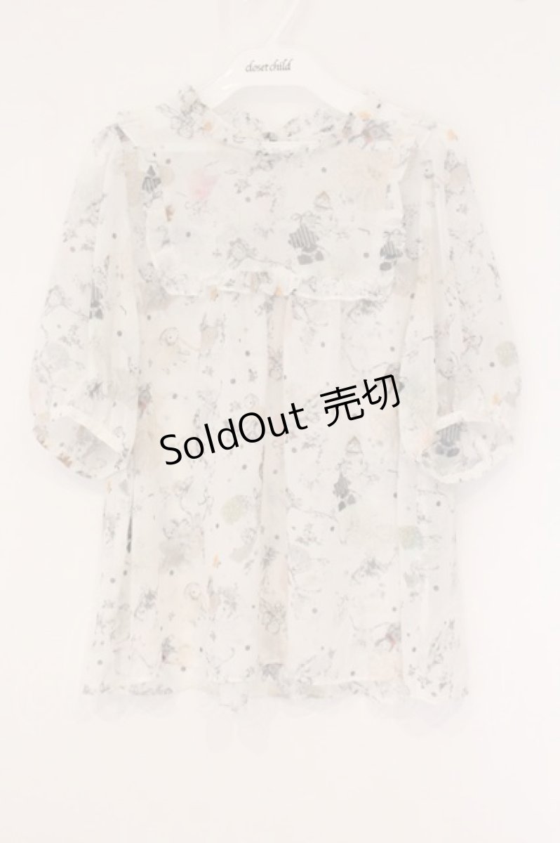画像1: Franche Lippee / おこのみブラウス  コラージュ柄 O-26-05-28-094-LO-BL-IG-OS (1)