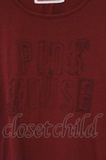 画像2: PINK HOUSE / ロゴ刺繍長袖カットワンピース  ワイン O-26-05-28-096-LO-OP-IG-OS (2)
