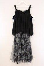 画像1: axes femme / 2wayバラ柄キャミワンピース F ネイビー O-26-05-28-011-AX-OP-OW-OS (1)