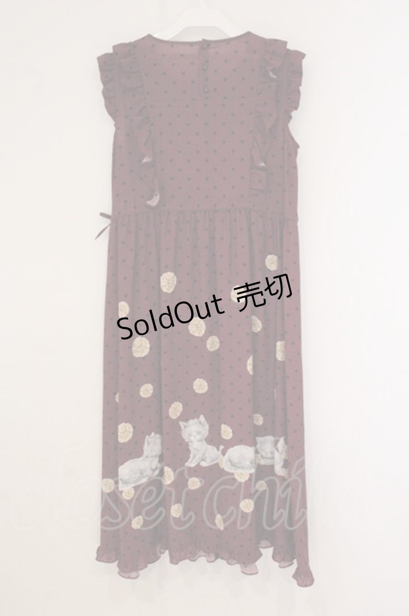 画像4: Franche Lippee / オリプリポンポンキャットワンピース  パープル O-26-05-28-098-LO-OP-IG-OS (4)
