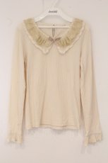 画像1: axes femme / レースカラーテレコカットソー M キナリ O-26-05-28-013-AX-TO-OW-OS (1)