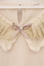 画像2: axes femme / レースカラーテレコカットソー M キナリ O-26-05-28-013-AX-TO-OW-OS (2)