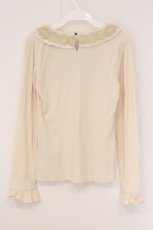 画像3: axes femme / レースカラーテレコカットソー M キナリ O-26-05-28-013-AX-TO-OW-OS (3)