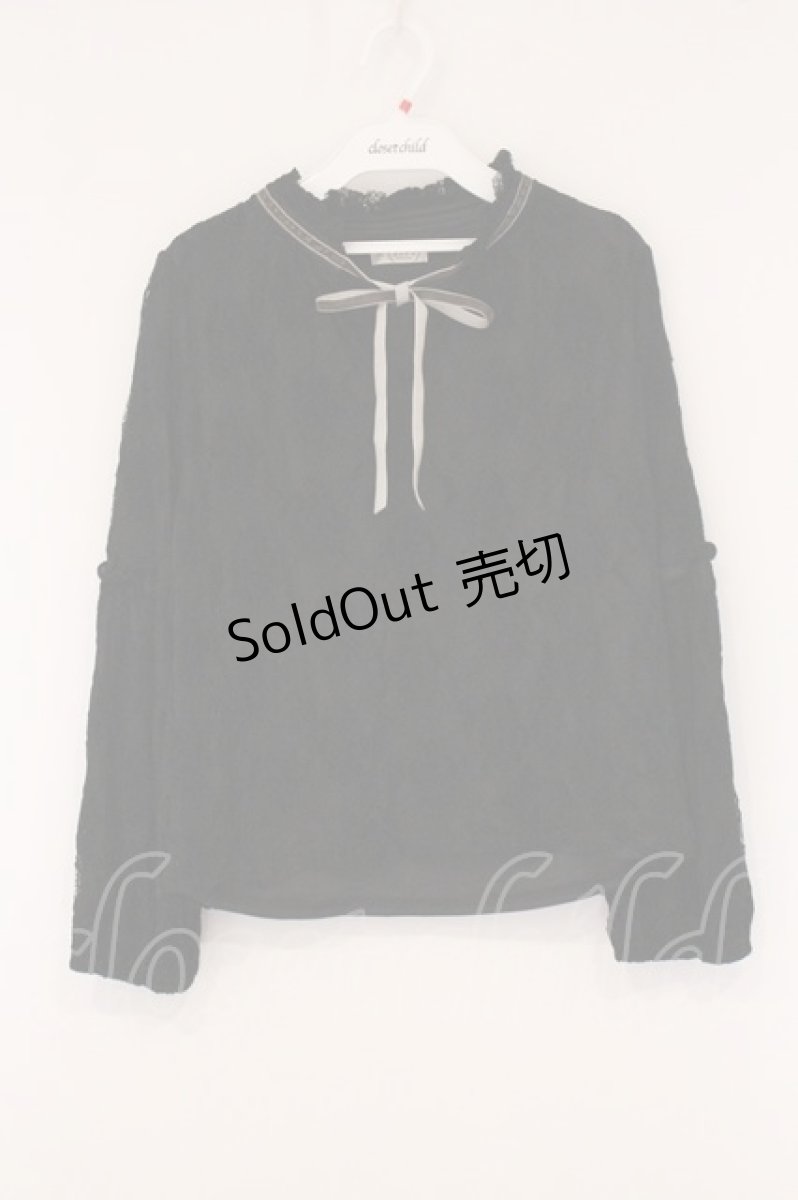画像1: axes femme / 総レーストップス M クロ O-26-05-28-015-AX-TO-OW-OS (1)